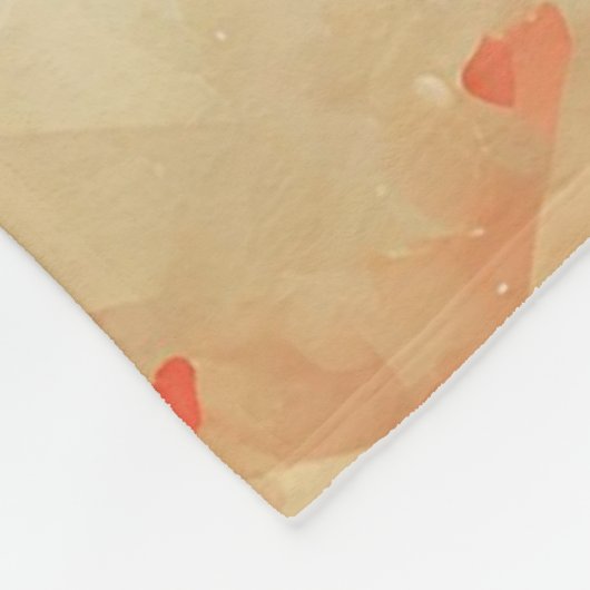 hartvormig retro fleece deken (Hoek)