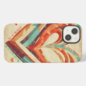 hartvormig retro iPhone hoesje (Achterkant horizontaal)