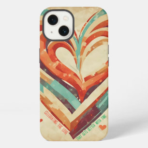 hartvormig retro iPhone 13 hoesje