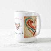 hartvormig retro koffiemok (Voorkant rechts)