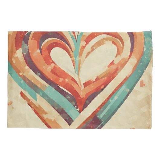 hartvormig retro kussensloop (Achterkant-Links)