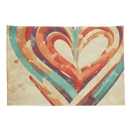 hartvormig retro kussensloop (Achterkant-Rechts)