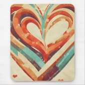 hartvormig retro muismat (Voorkant)