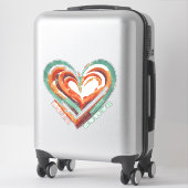 hartvormig retro sticker (Koffer)