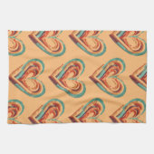 hartvormig retro theedoek (Horizontaal)