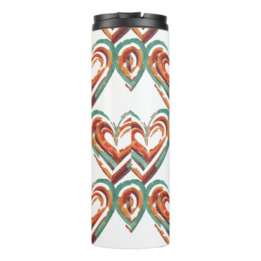 hartvormig retro thermosbeker (Achterkant)