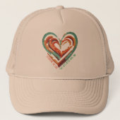 hartvormig retro trucker pet (Voorkant)