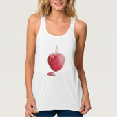Hartvormig rood kaars branden origineel ontwerp tanktop (Voorkant)