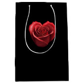 Hartvormig rood roos-Valentijnsdag Medium Cadeauzakje (Voorkant)