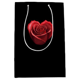 Hartvormig rood roos-Valentijnsdag Medium Cadeauzakje