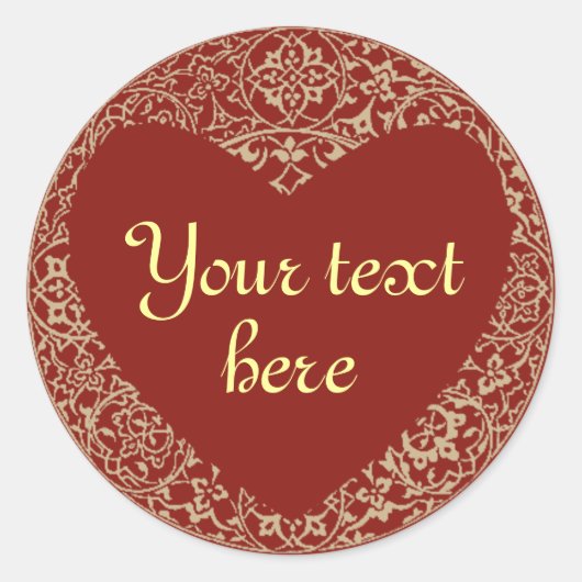 Hartvormig Rood Sticker (Voorkant)