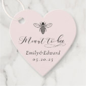 Hartvormig Roze Gevoeld om te zijn bruiloft Bedankjes Labels (Voorkant)
