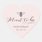 Hartvormig Roze Gevoeld om te zijn bruiloft Hart Sticker (Voorkant)