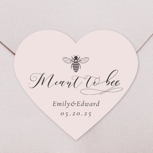 Hartvormig Roze Gevoeld om te zijn bruiloft Hart Sticker