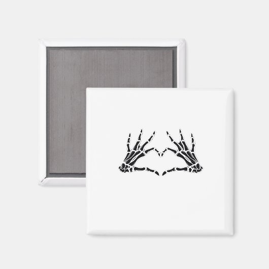 Hartvormig skelet handen - Unieke kunst voor skele Magneet (Voorkant / Achterkant)