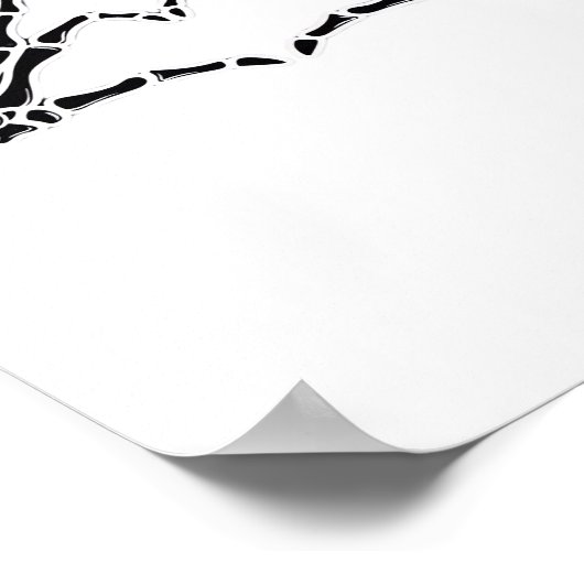 Hartvormig skelet handen - Unieke kunst voor skele Poster (Hoek)