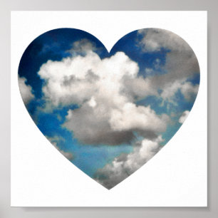 hartvormig skyscape poster