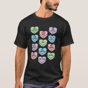 Hartvormig Snoep Donkere Humor Anti Dag T-shirt