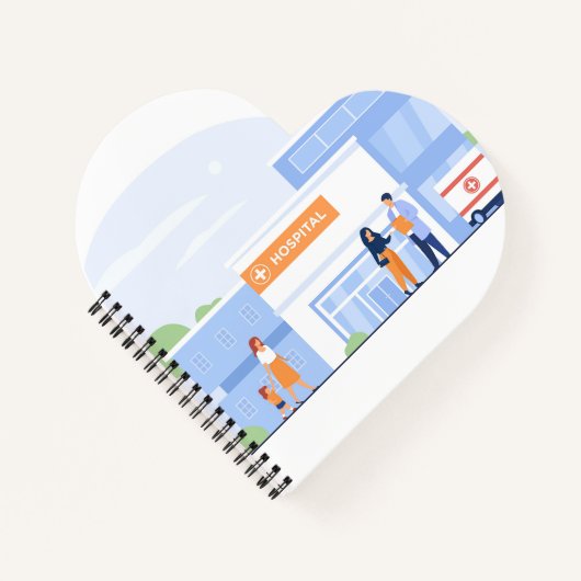 Hartvormig spiraalgebonden notitieboek (Voorkant)