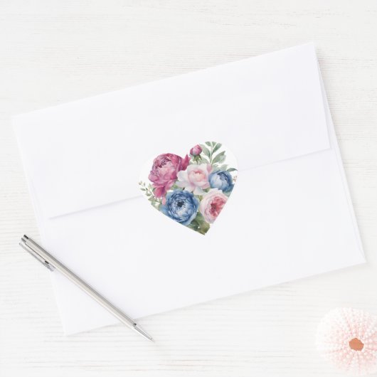 Hartvormig Sticker Label (Envelop)