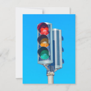 Hartvormig Stoplicht, Akureyri, IJsland Briefkaart
