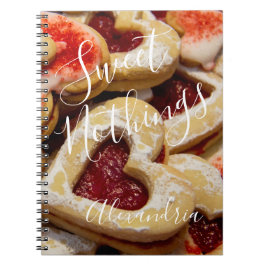 Hartvormig suikerkoekje Sweet Nothings Foto Rood Notitieboek