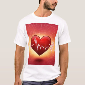 Hartvormig t-shirt ontwerp