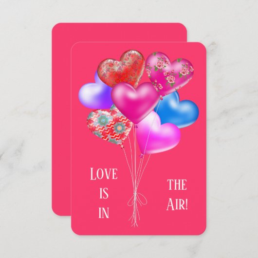 Hartvormig Valentijns Liefdesballonnen (Voorkant / Achterkant)