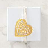 Hartvormig veel bedankt in 4 talen bedankjes labels (Met doos)