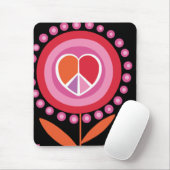 Hartvormig vredesbordventilatorPad Muismat (Met muis)