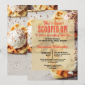 Hartvormig Waffle Ice Cream Scoop Vrijgezellenfees Kaart (Voorkant / Achterkant)