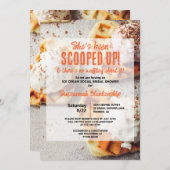 Hartvormig Waffle Ice Cream Scoop Vrijgezellenfees Kaart (Voorkant / Achterkant)