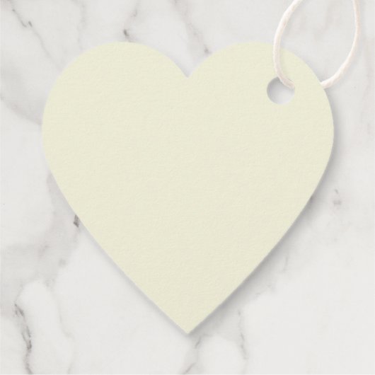 Hartvormig zacht geel bedoeld om bruiloft te zijn bedankjes labels (Achterkant)