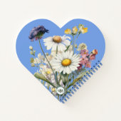 Hartvormig zwart paard gepersonaliseerd notitieboek (Achterkant)