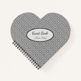 Hartvormig zwart-wit Notitieboek