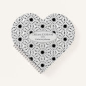 Hartvormig Zwart-wit Notitieboek Journal (Voorkant)