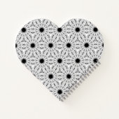 Hartvormig Zwart-wit Notitieboek Journal (Achterkant)