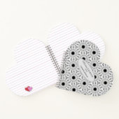 Hartvormig Zwart-wit Notitieboek Journal (Binnen)