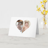 Hartvormige 2 Foto Collage Poster Kaart (Gele Bloem)