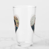 Hartvormige 2 foto Valentijnskaarten of aangepaste Glas (Links)