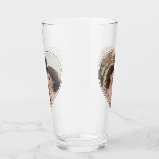Hartvormige 2 foto Valentijnskaarten of aangepaste Glas (Rechts)