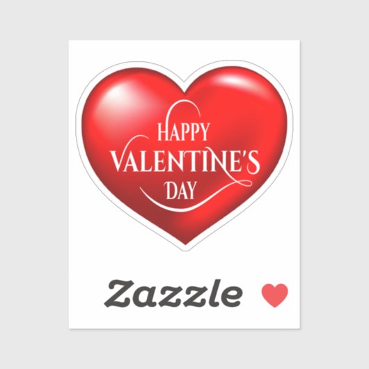 Hartvormige 3D Liefde Symbool-50420 Sticker (Vel)