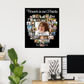 Hartvormige 41 foto collage rouwdienst herdenking poster (Thuiskantoor)