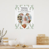 Hartvormige 8 foto collage herinnering groenvoorzi poster (Keuken)