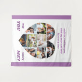 Hartvormige 9 foto collage trouw aan mij achtergro wandkleed (Voorkant (horizontaal))