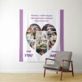 Hartvormige 9 foto collage trouw aan mij achtergro wandkleed (In situ)