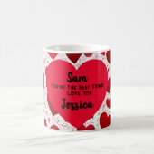 Hartvormige aangepaste bericht Valentijn Koffiemok (Center)