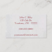 Hartvormige aardappel met mand visitekaartje (Achterkant)