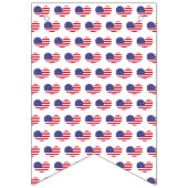 Hartvormige Amerikaanse vlaggeprint | 4 juli Vlaggetjes (Tweede vlag)