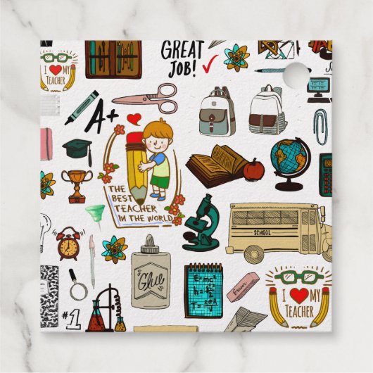 Hartvormige appel | Erkenning leraar Bedankjes Labels (Achterkant)